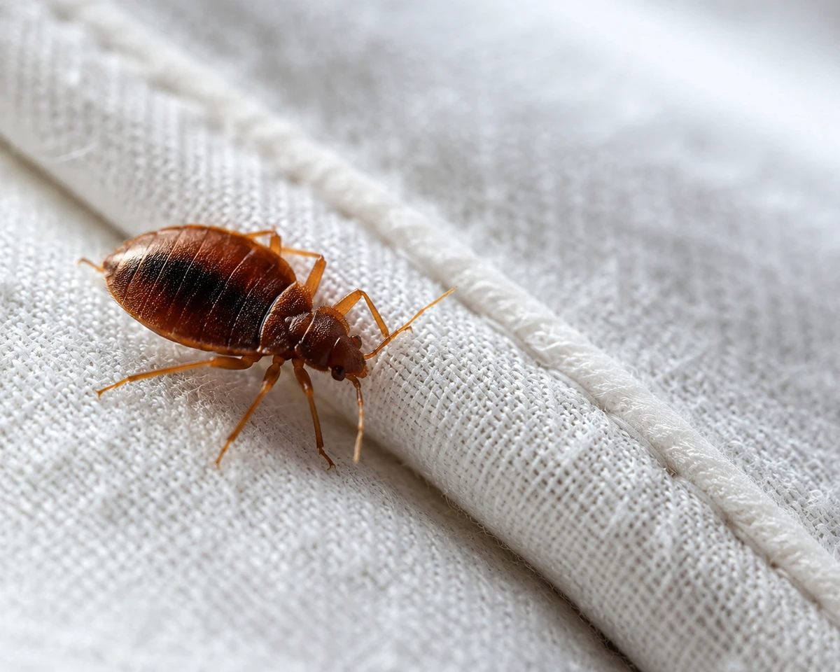 Close view of a bed bug for a residential bed-bug identification guide