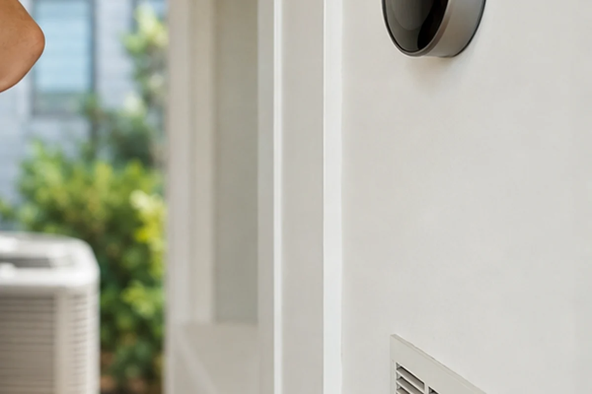 Residential thermostat and room airflow context for hot and cold spots