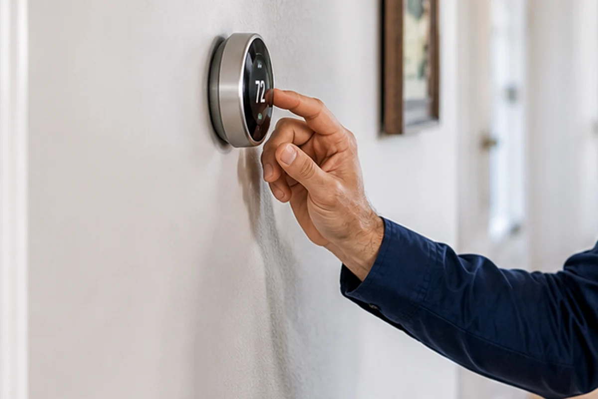 Residential thermostat for an HVAC controls guide
